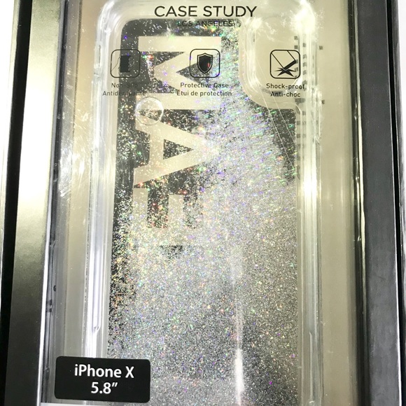🌼 free w/purchase NWT iPhone X Candywirez Liquid Glitter case - Picture 5 of 8